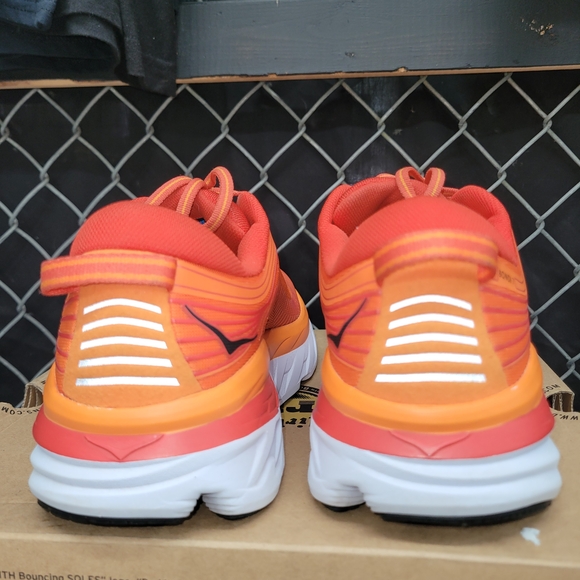 Hoka Bondi 17 Orange Athletic Sneakers - Picture 4 of 6
